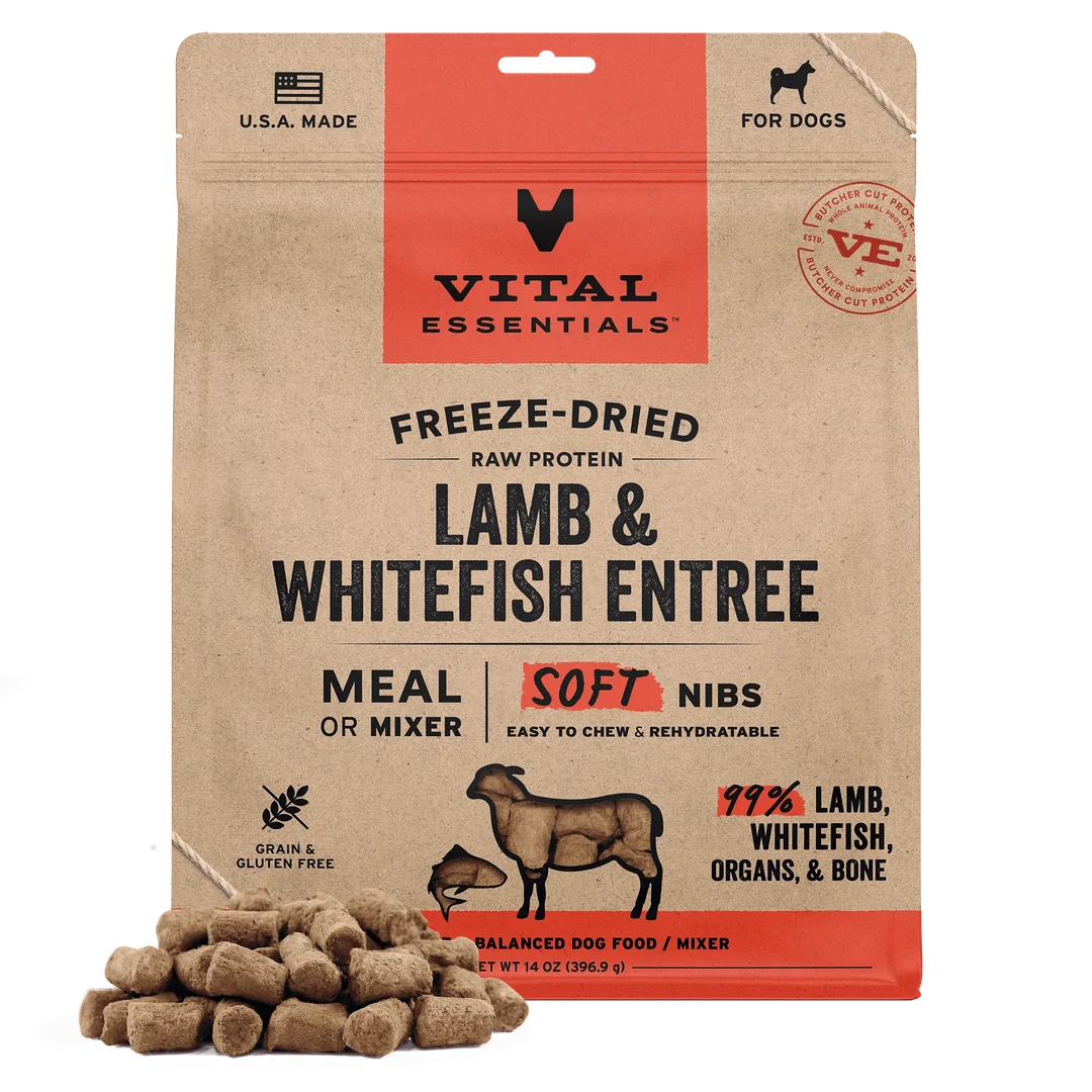 Vital Essentials Lamb & Whitefish Entree Soft Nibs 14oz