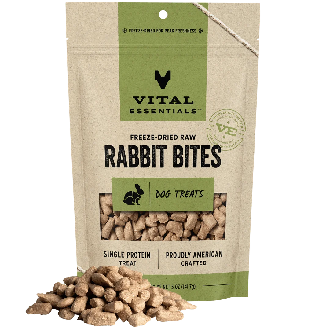 Vital Essentials Rabbit Bites Dog Treats