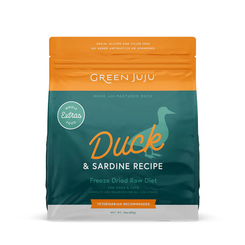Green Juju Extras Duck & Sardine – Complete & Balanced Freeze-Dried Meal image 0