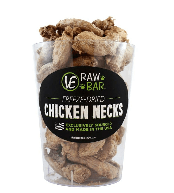 Vital Essentials Freeze Dried Chicken Necks Raw Bar