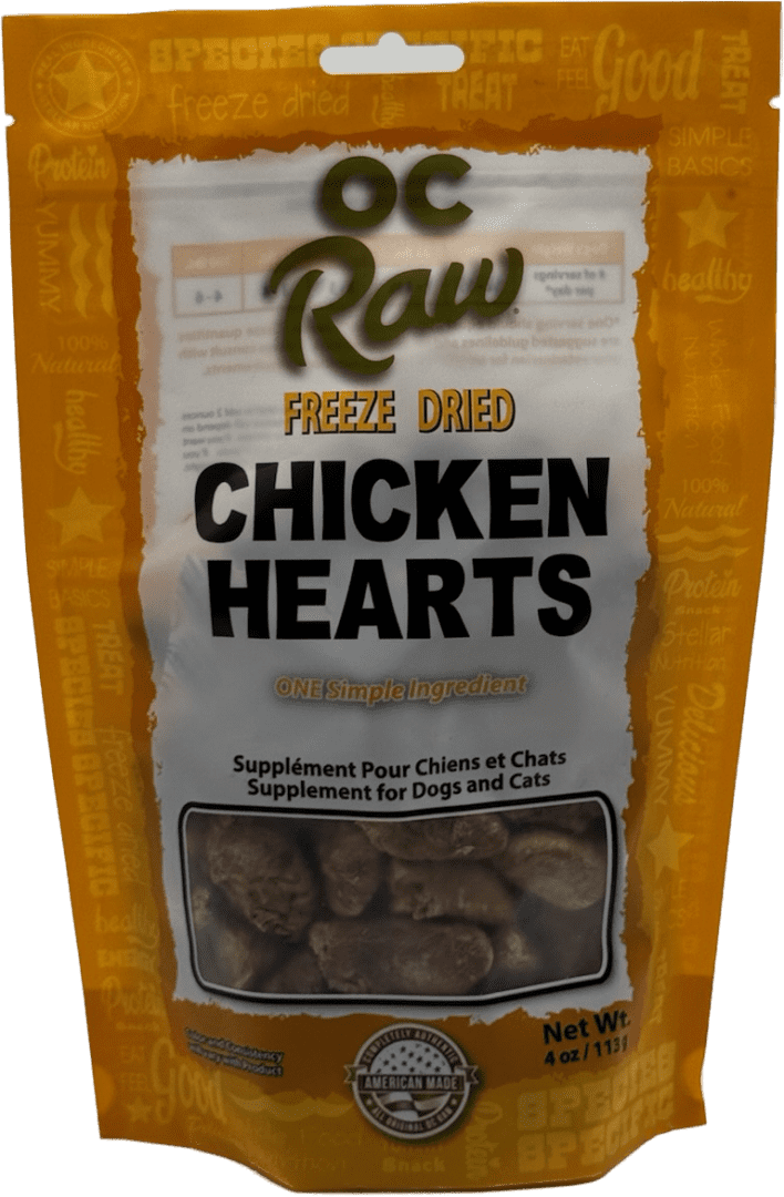 OC Raw Freeze-Dried Chicken Hearts ~ 4 oz image 0