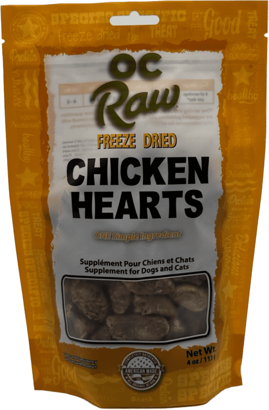 OC Raw Freeze-Dried Chicken Hearts ~ 4 oz image 0