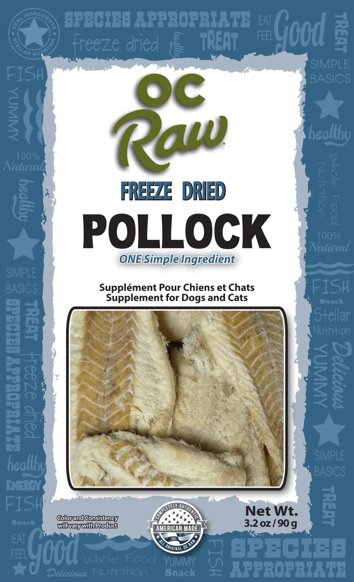 OC Raw Pollock Freeze Dried Treats 3.2oz image 0