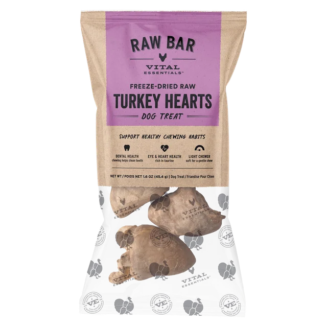 Vital Essentials Turkey Hearts Dog Treats image 0