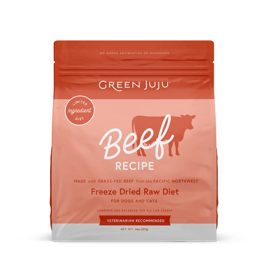Green Juju Beef Recipe - Freeze Dried Raw Diet 14oz