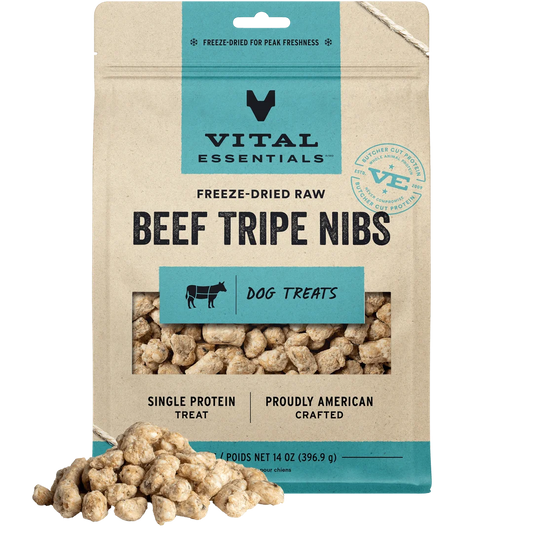 Vital Essentials Beef Tripe Freeze Dried Dog Treats 14oz