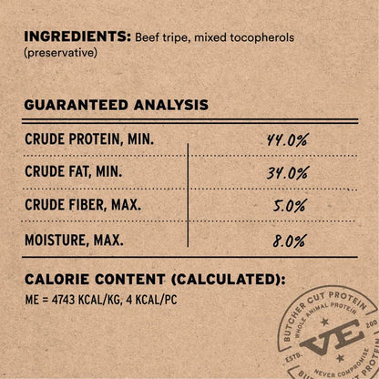 Vital Essentials Beef Tripe Freeze Dried Dog Treats 14oz