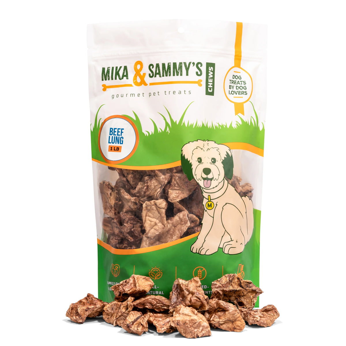 Mika & Sammy's Beef Lung Chunks 1lb