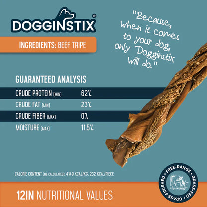DogginStix Braided Beef Tripe