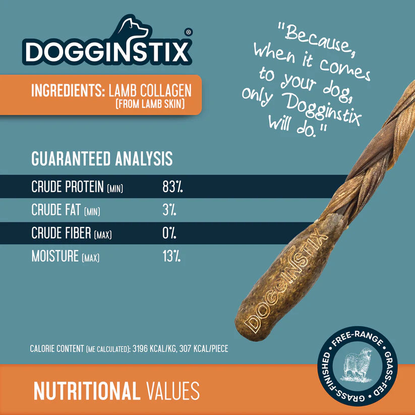 Dogginstix Lamb Collagan Barbell 12"