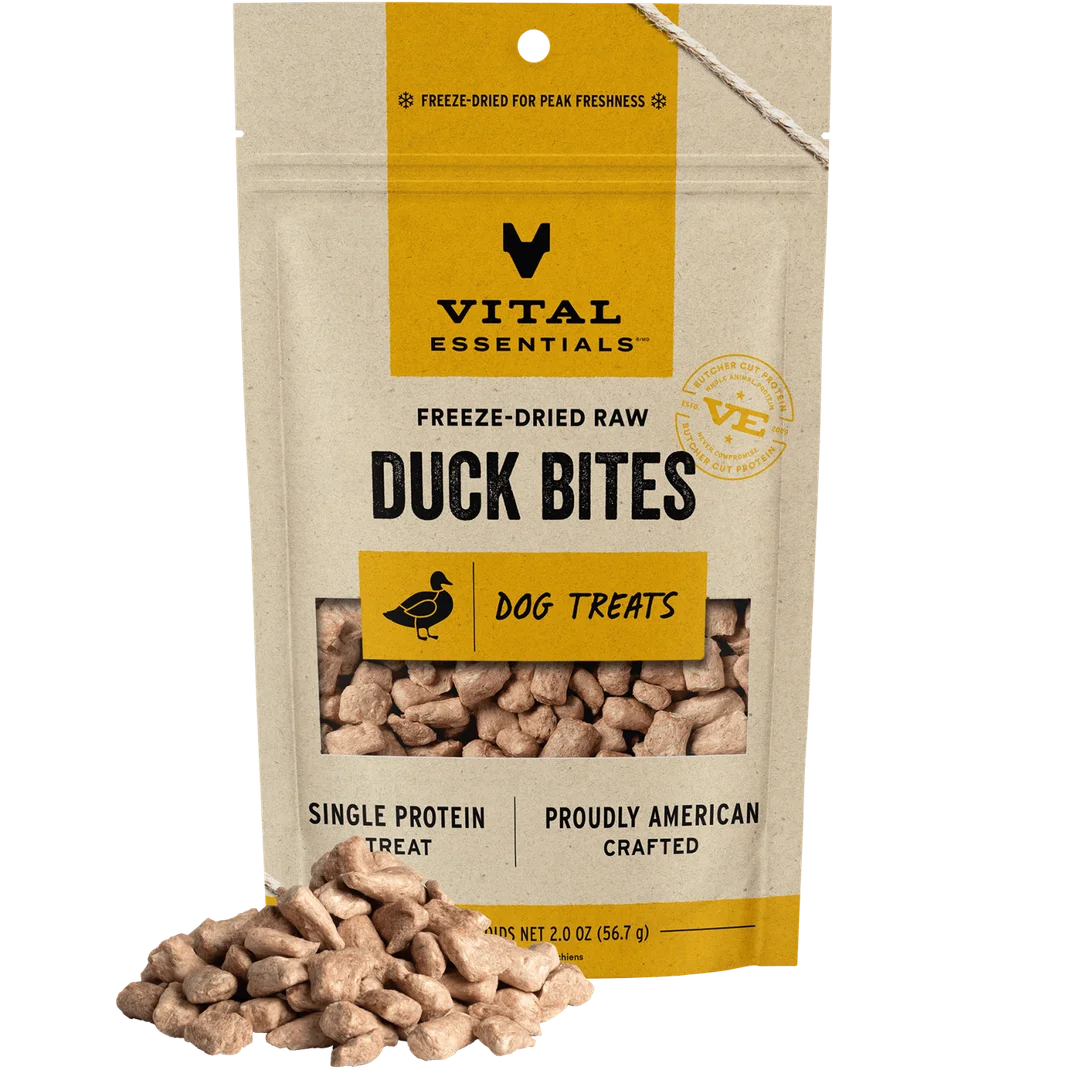 Vital Essentials Duck Bites Dog Treats 2.0oz