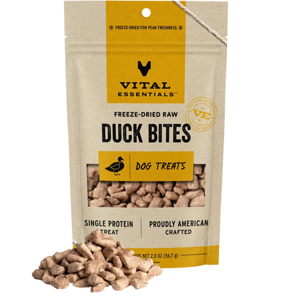 Vital Essentials Duck Bites Dog Treats 2.0oz