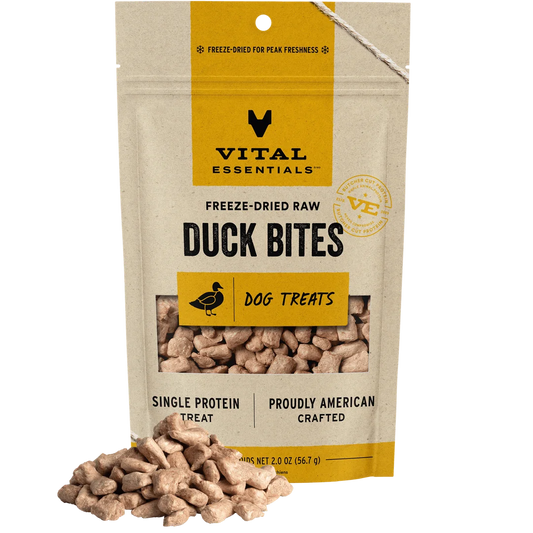 Vital Essentials Duck Bites Dog Treats 2.0oz