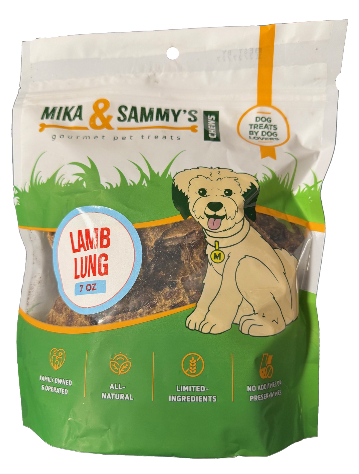 Mika & Sammy's Lamb Lung 7oz Bag