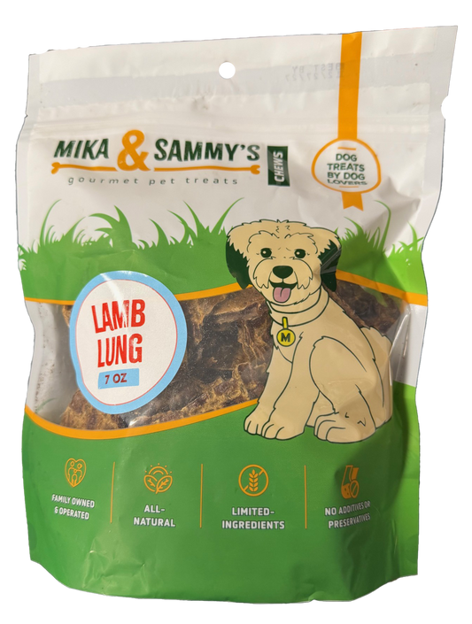 Mika & Sammy's Lamb Lung 7oz Bag