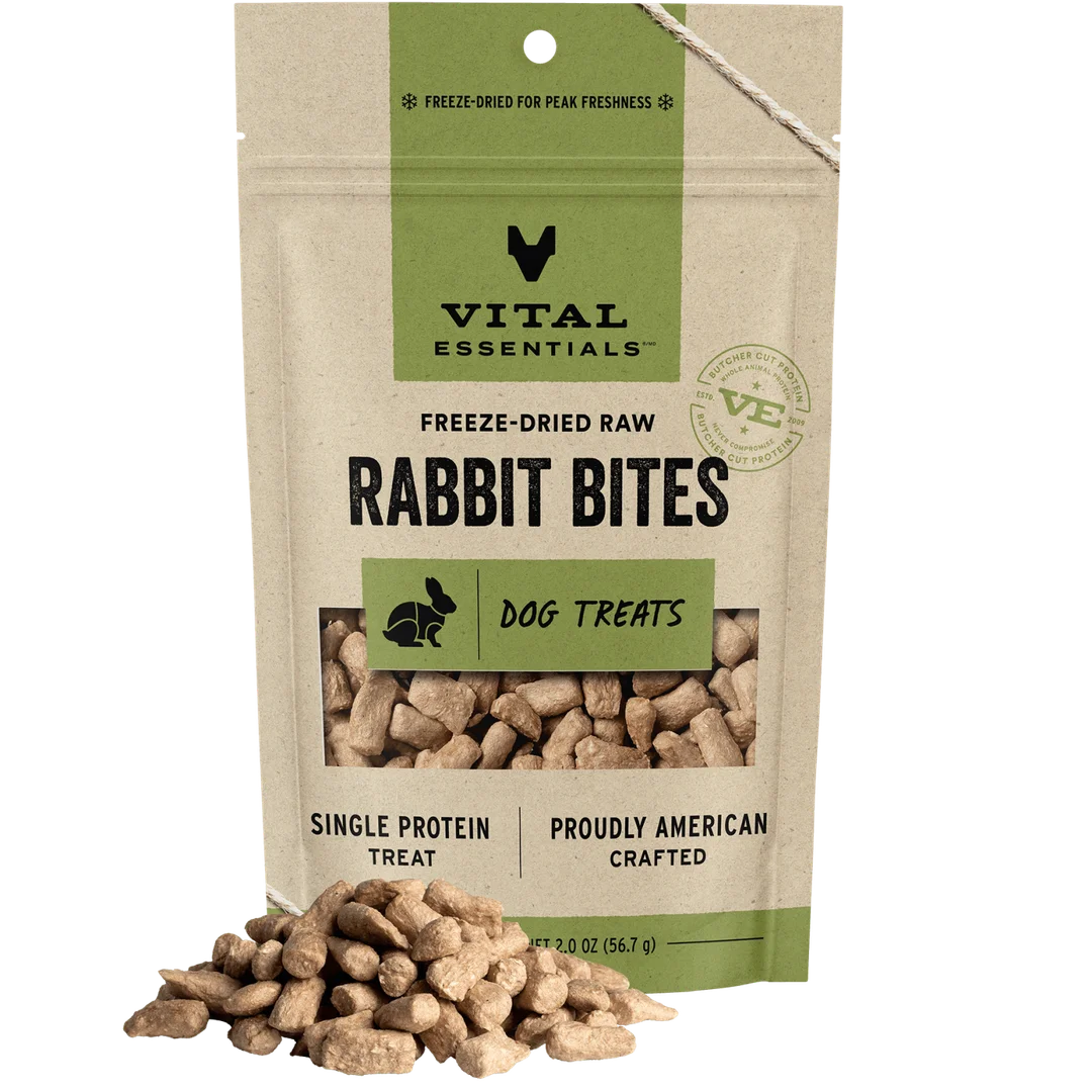 Vital Essentials Rabbit Bites Dog Treats