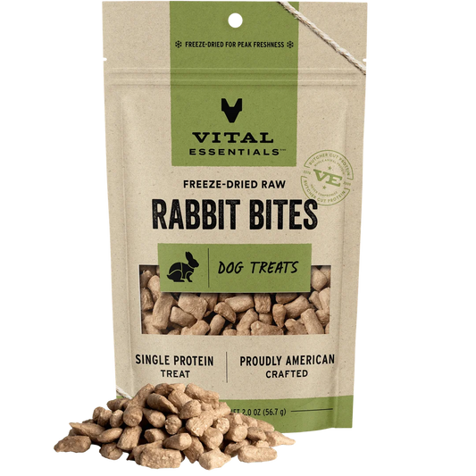 Vital Essentials Rabbit Bites Dog Treats