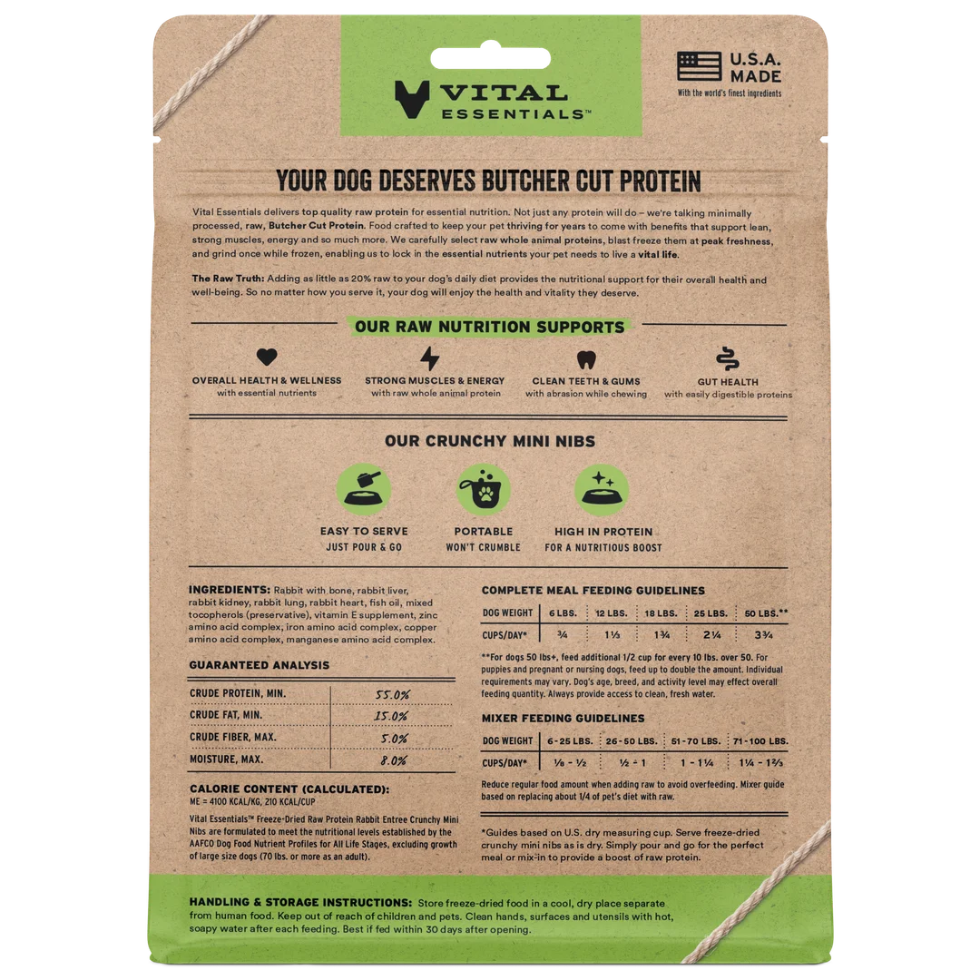 Vital Essentials Rabbit Mini Nibs Entree