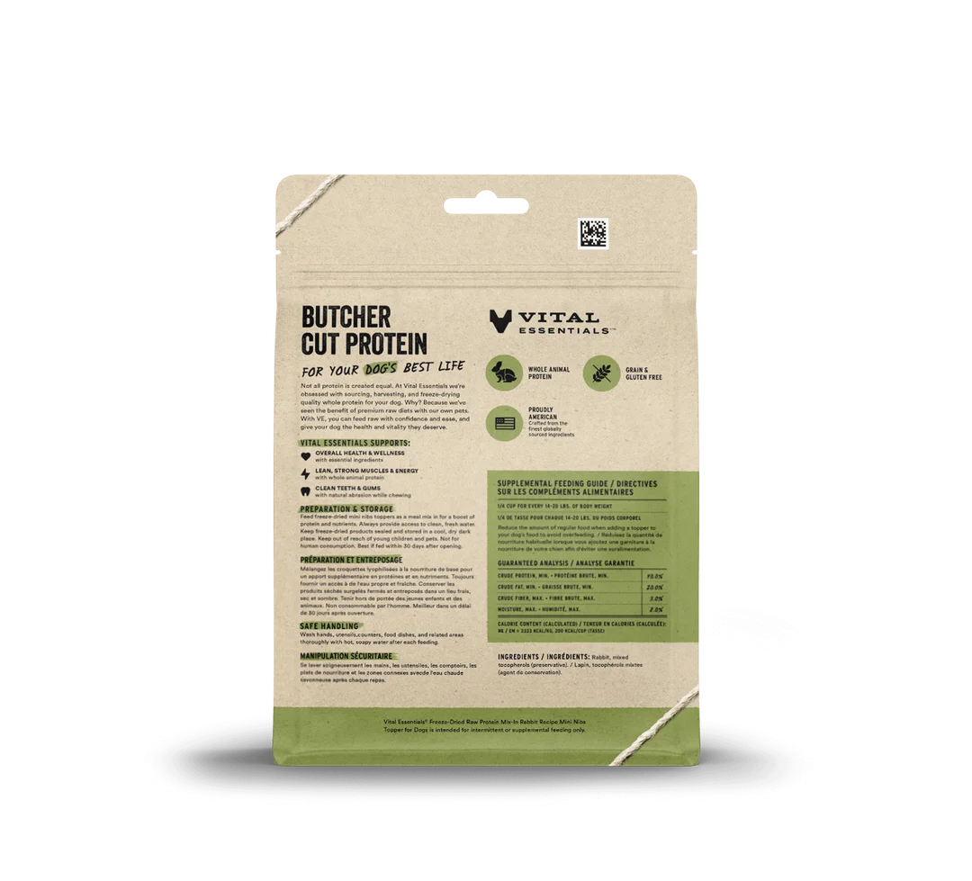Vital Essentials Rabbit Mini Nibs Mix-In