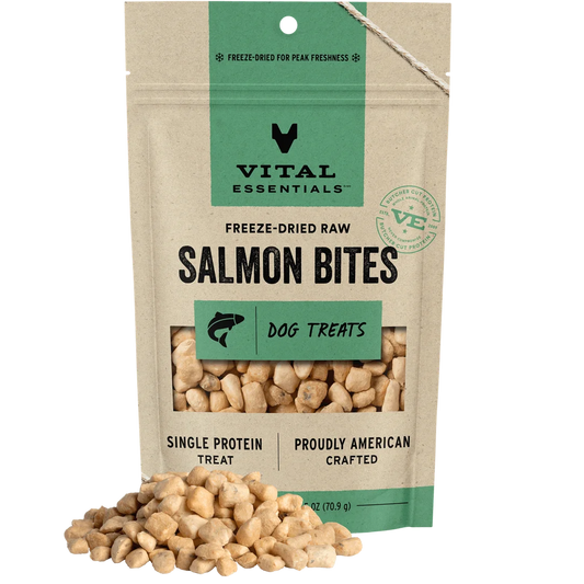 Vital Essentials Salmon Bites Dog Treats 2.5oz