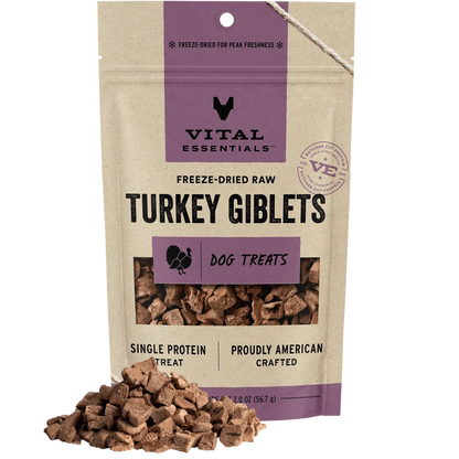 Vital Essentials Turkey Giblets Dog Treats 2oz