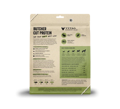 Vital Essentials Freeze Dried Rabbit Entree Mini Patties 14oz