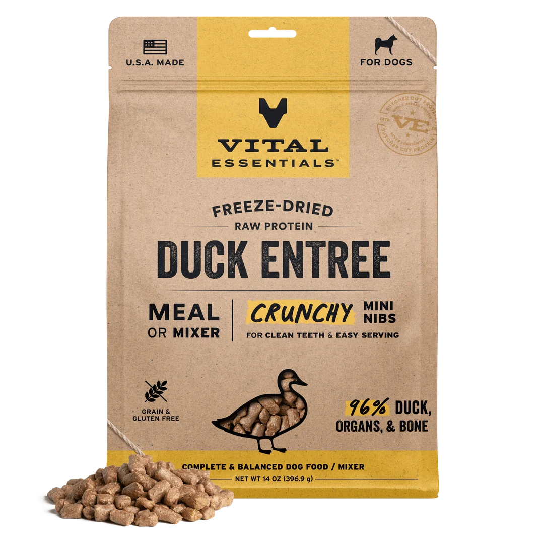 Vital Essentials Duck Entree Crunchy Nibs 14oz